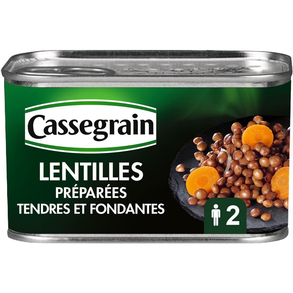 CASSEGRAIN - LENTILLES TENDRES ET FONDANTES Boite de 265g net égoutté