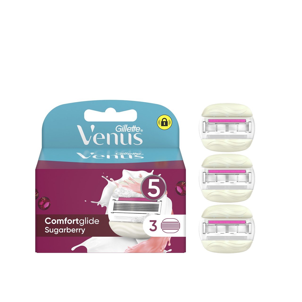 GILLETTE - RECHARGE LAMES DE RASOIR FEMME VENUS COMFORTGLIDE SUGARBERRY Paquet de 4