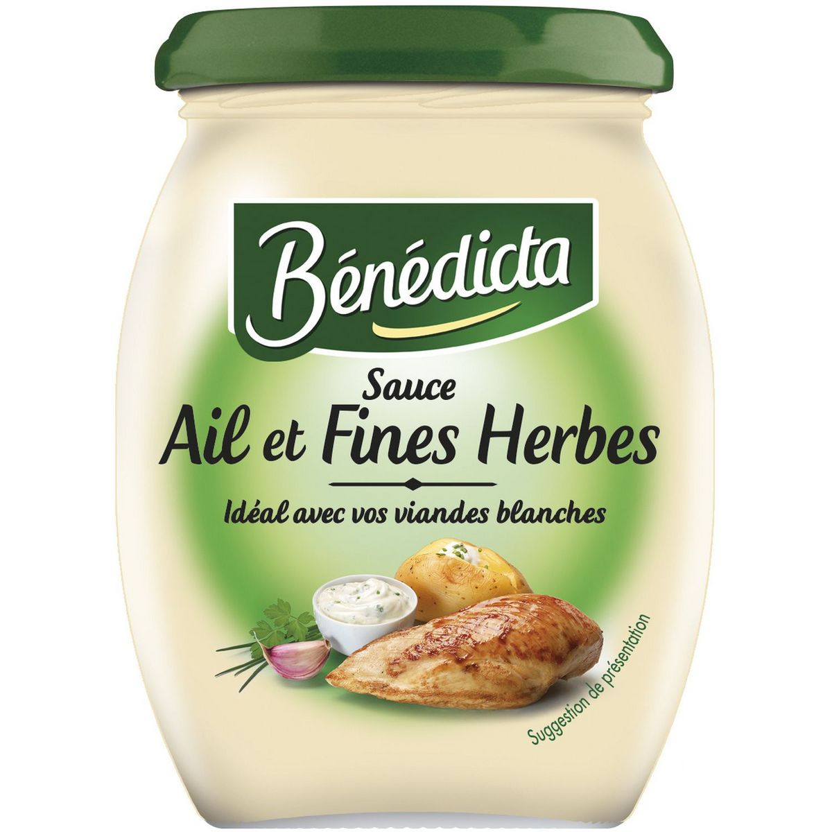 BENEDICTA - SAUCE AIL ET FINES HERBES Pot de 260g