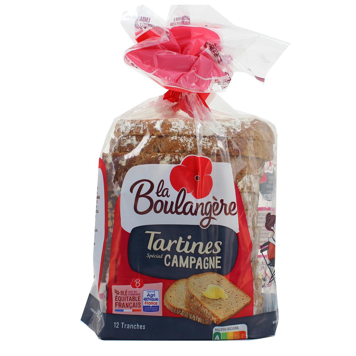 LA BOULANGERE - TARTINES SPECIAL CAMPAGNE 12 tranches : 450g