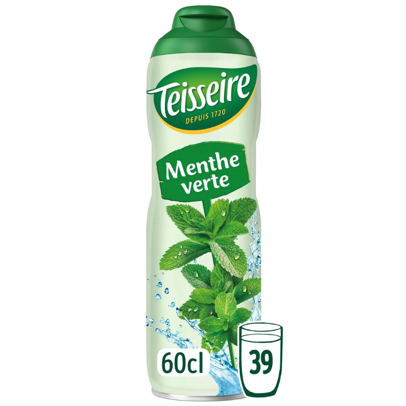 TEISSEIRE - SIROP PARFUM MENTHE VERTE Bidon de 60cl