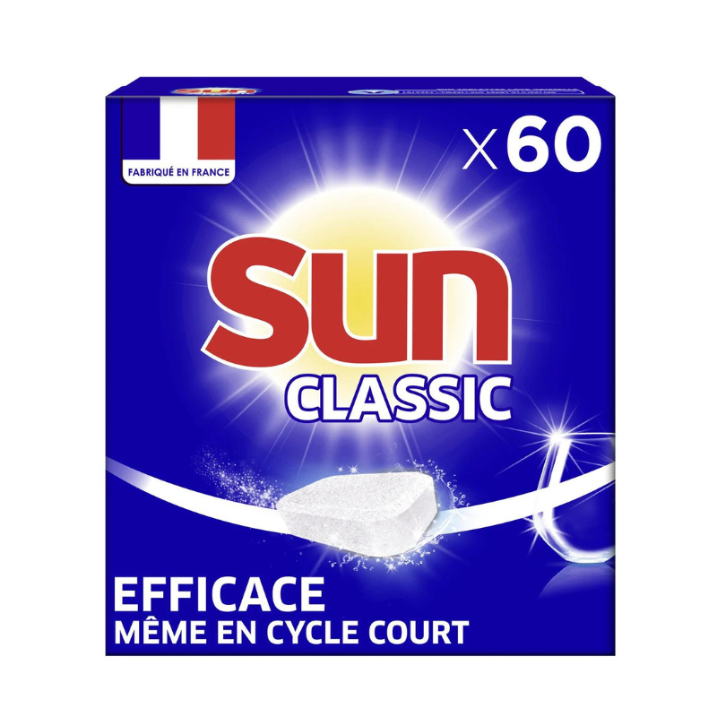 SUN - TABLETTES DE LAVAGE CLASSIC Pack de 60