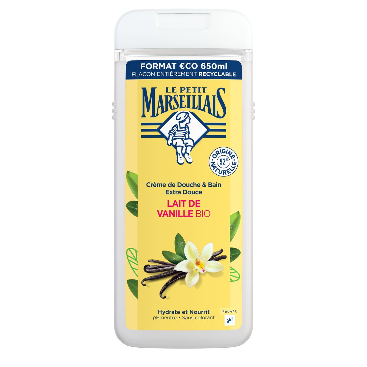 LE PETIT MARSEILLAIS - CREME DOUCHE LAIT DE VANILLE Flacon de 650ml