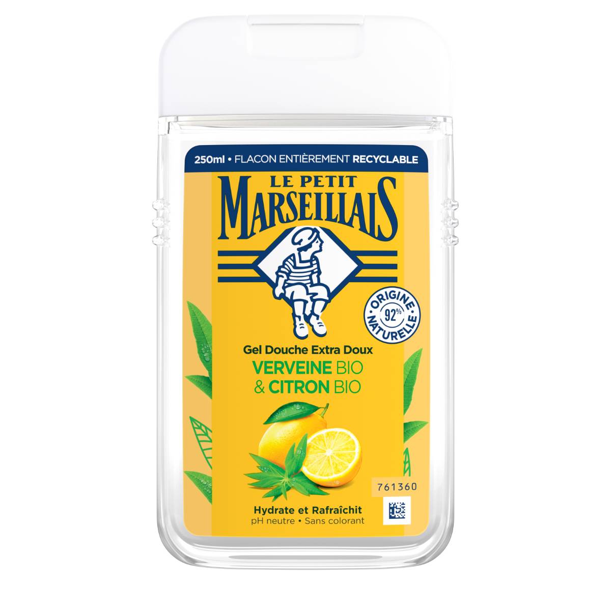 LE PETIT MARSEILLAIS - GEL DOUCHE VERVEINE ET CITRON Flacon de 250ml