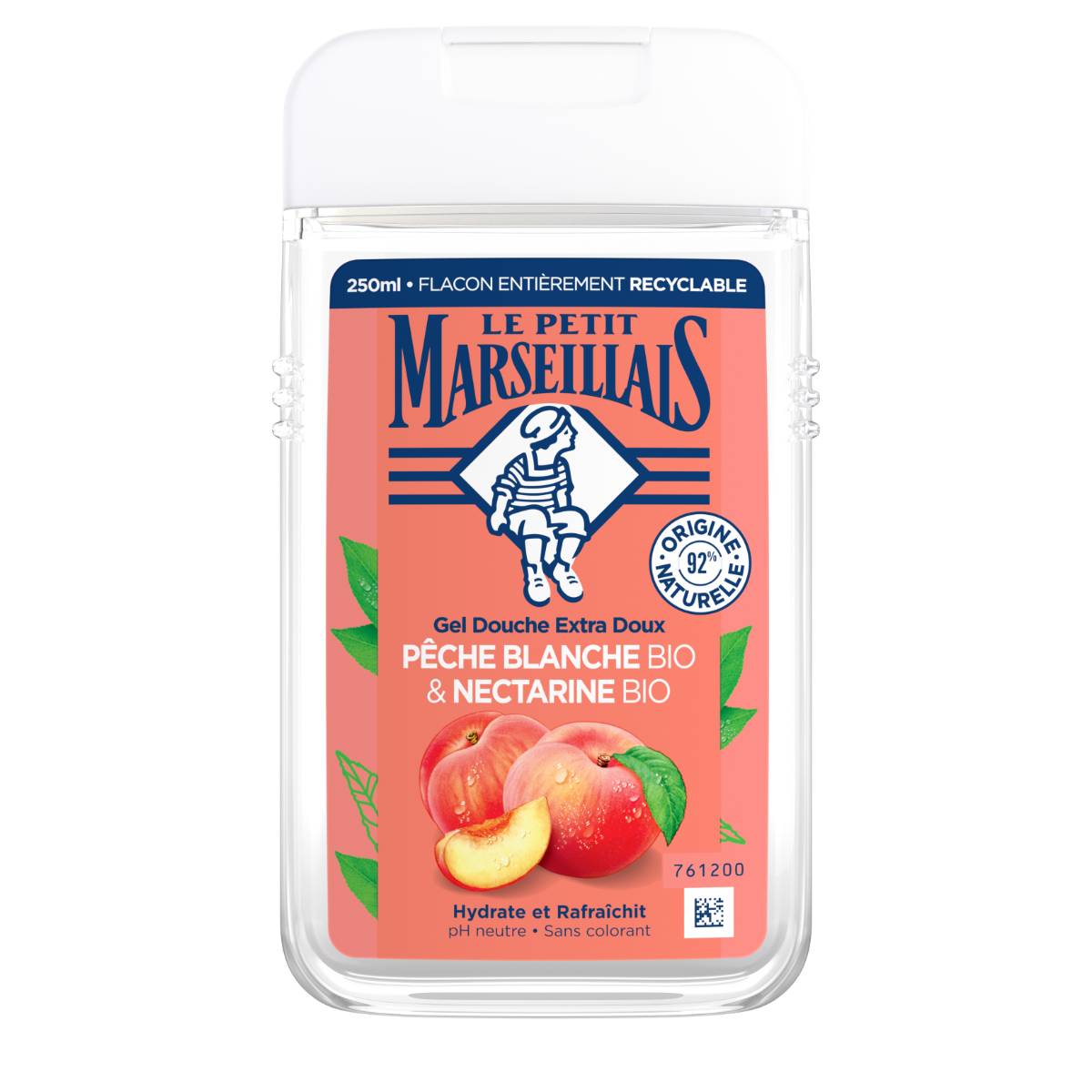 LE PETIT MARSEILLAIS - GEL DOUCHE PÊCHE BLANCHE NECTARINE Flacon de 250ml