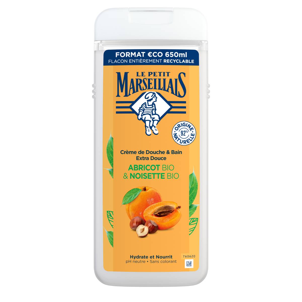 LE PETIT MARSEILLAIS - GEL DOUCHE ABRICOT NOISETTE Flacon de 650ml