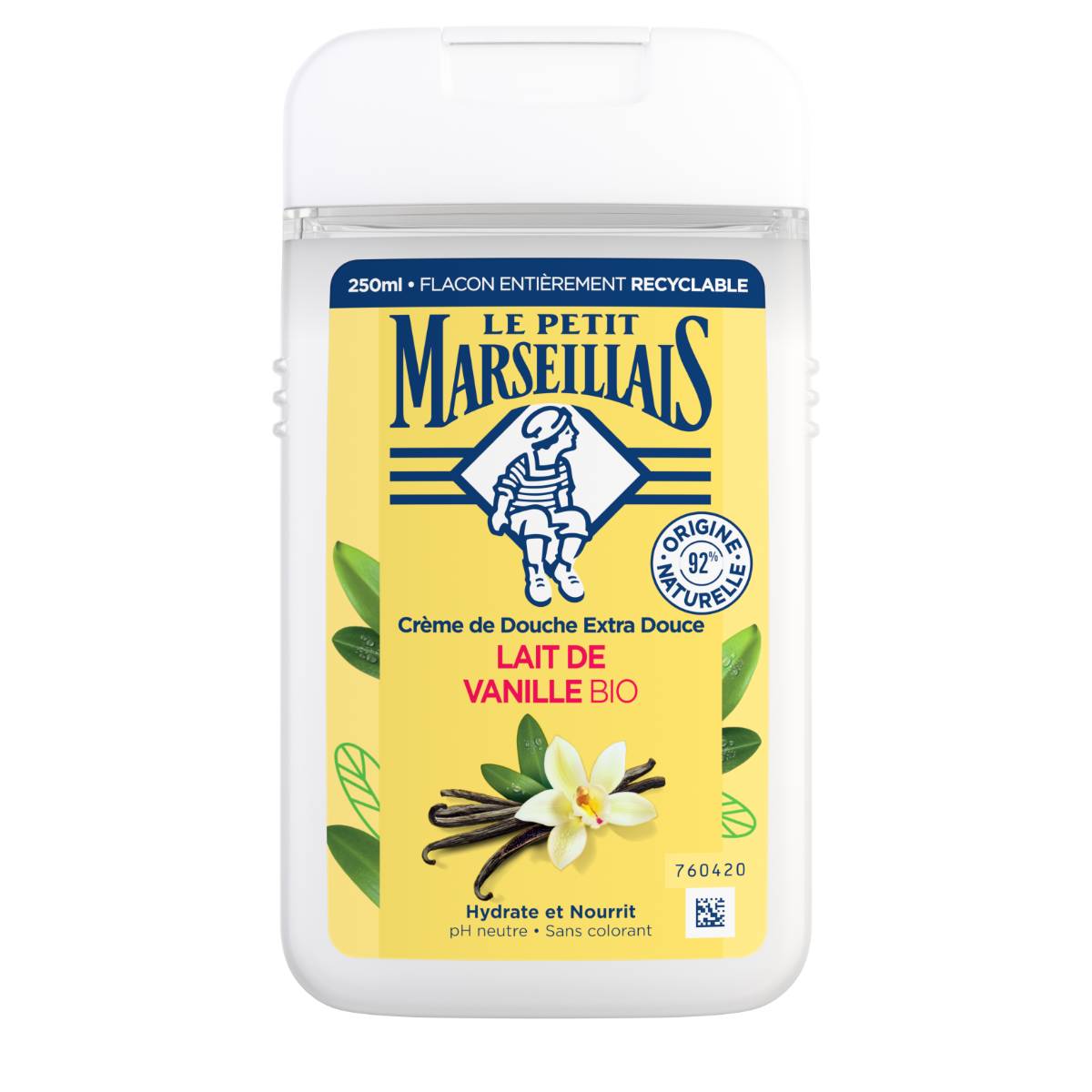 LE PETIT MARSEILLAIS - DOUCHE CREME AU LAIT DE VANILLE Flacon de 250ml