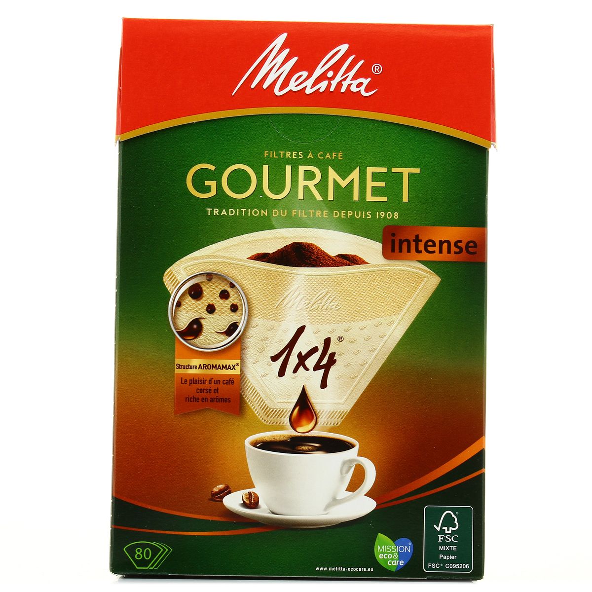 MELITTA - FILTRES A CAFE GOURMET INTENSE 1 X 4