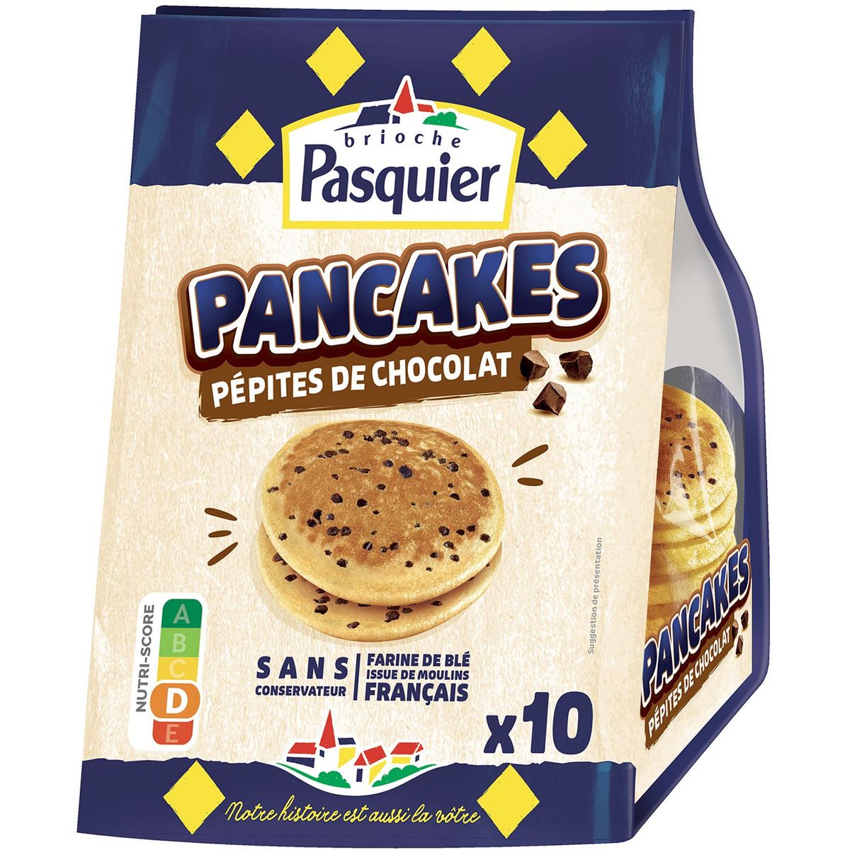 PASQUIER - PANCAKES AUX PEPITES DE CHOCOLAT 350g