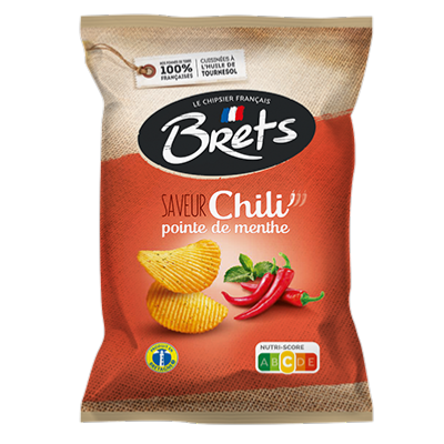 BRET\'S - CHIPS SAVEUR CHILI POINTE DE MENTHE Paquet de 125g
