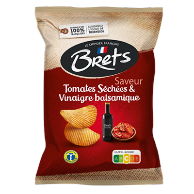 BRET\'S - CHIPS SAVEUR TOMATES SECHEES & VINAIGRE BALSAMIQUE Paquet de 125g