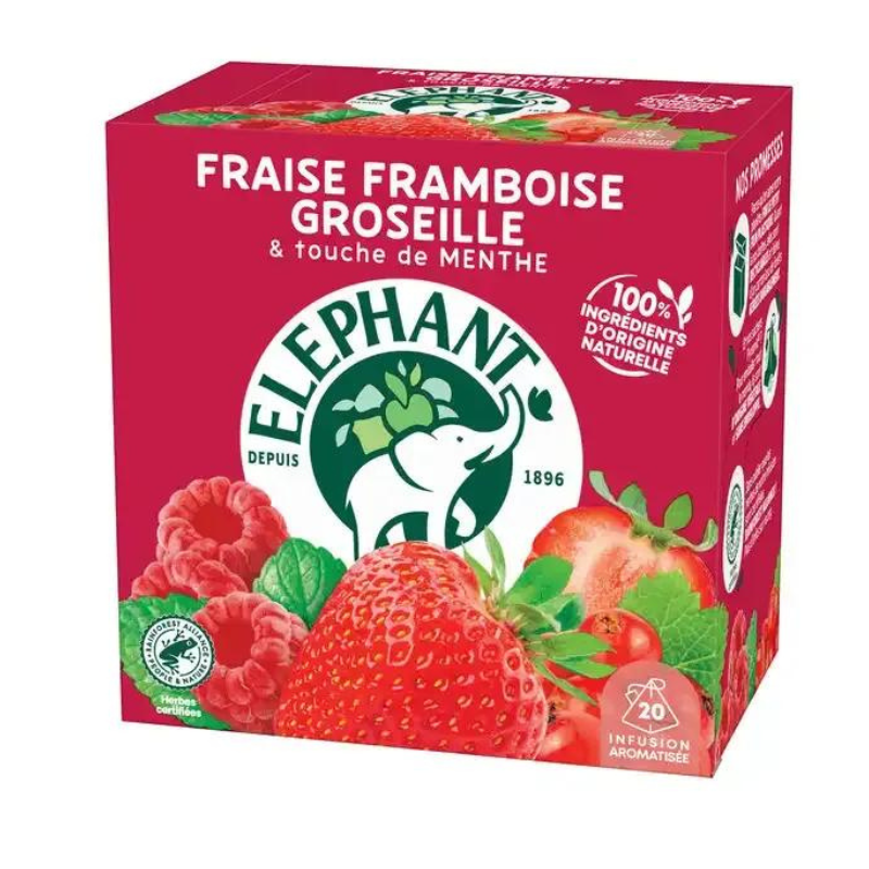 ELEPHANT - INFUSION FRUITS ROUGES 20 sachets