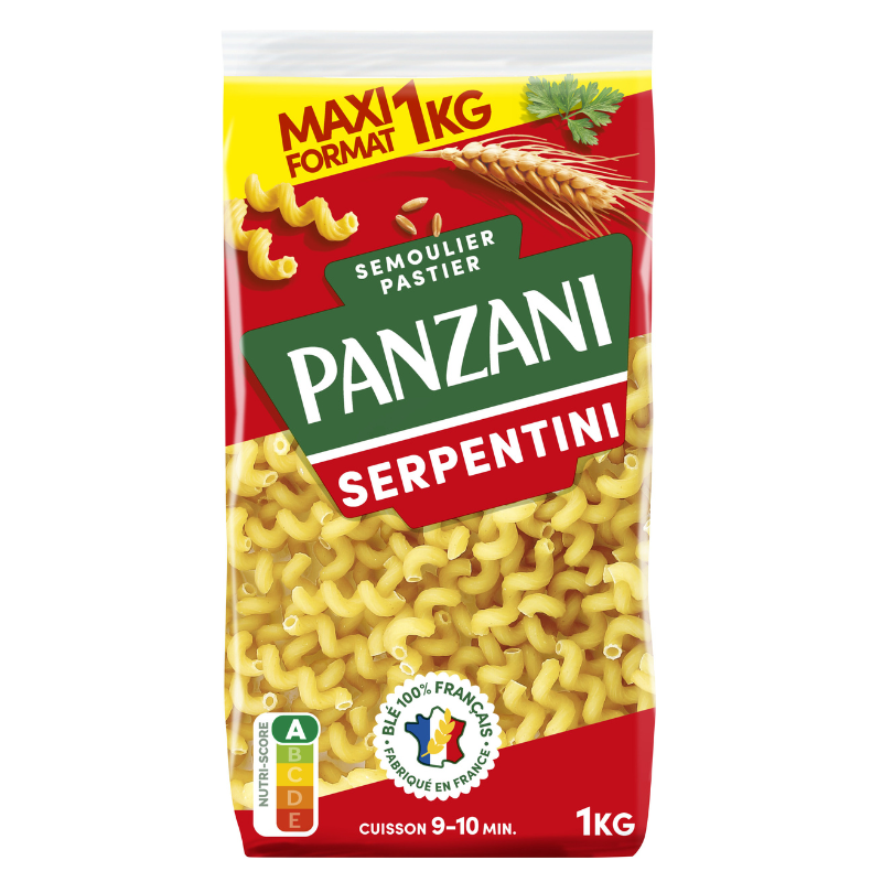 PANZANI - SERPENTINI Paquet de 1 kg