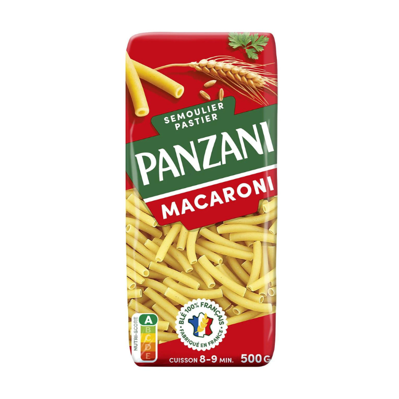 PANZANI - MACARONI Paquet de 500g ou 1kg