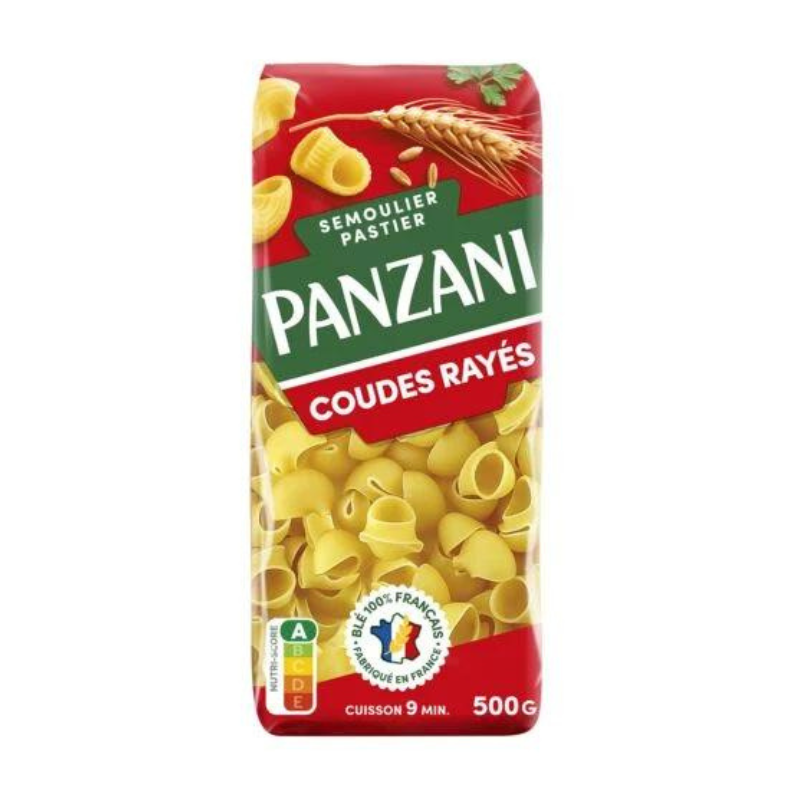 PANZANI - COUDES RAYES Paquet de 500g ou 1kg