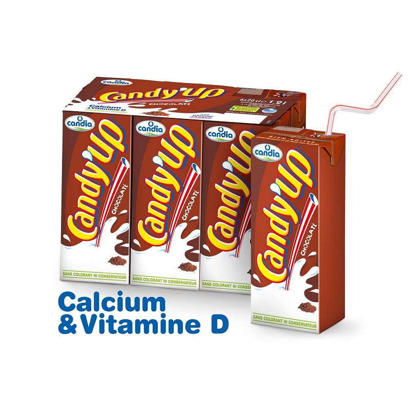 CANDIA - BOISSON LACTEE CHOCOLATEE CANDY\'UP 6 x 20cl
