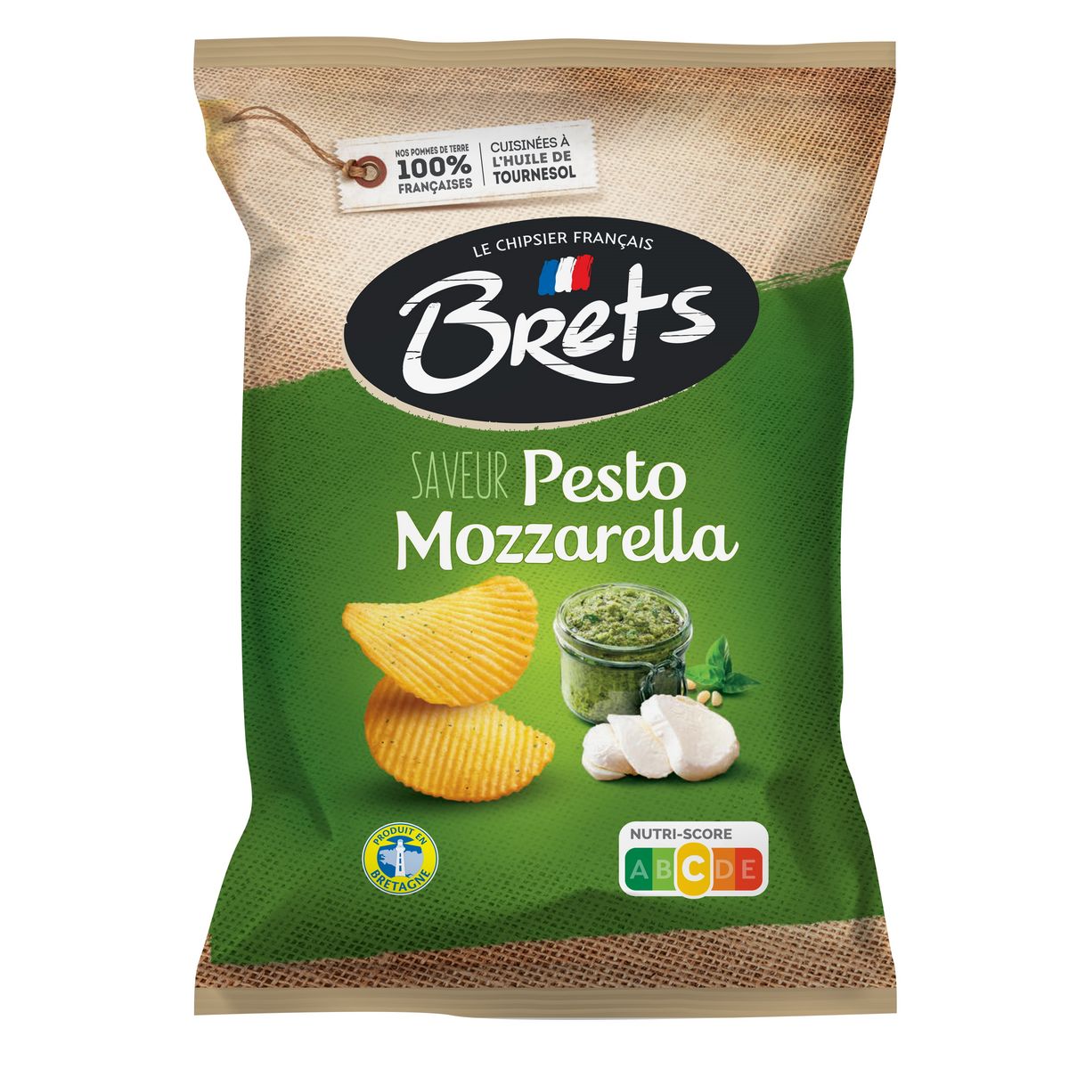 BRET\'S - CHIPS SAVEUR PESTO MOZZARELLA Paquet de 125g