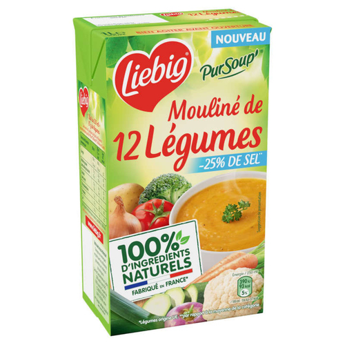 LIEBIG - MOULINE DE 12 LEGUMES REDUIT EN SEL Brique de 1L
