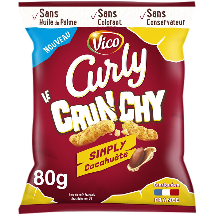 VICO - BISCUITS APERITIF LE CRUNCHY CURLY Paquet de 80g