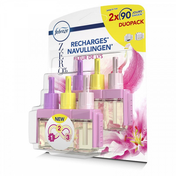 FEBREZE - RECHARGE DESODORISANT FLEUR DE LYS Paquet de 2 recharges