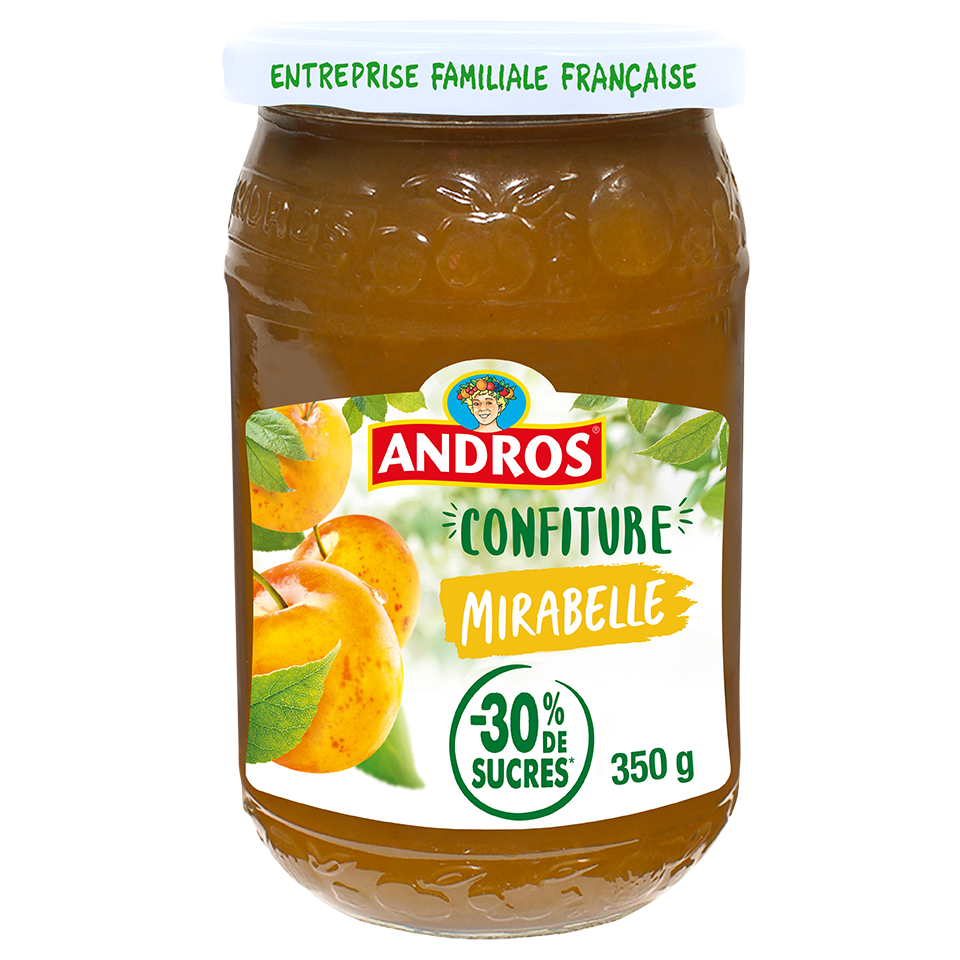 ANDROS - CONFITURE ALLEGEE MIRABELLES Pot de 350g