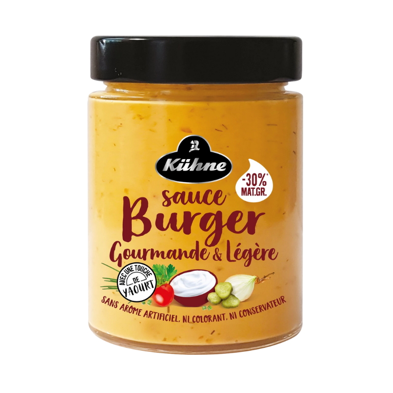 KUHNE - SAUCE BURGER GOURMANDE ET LEGERE Pot de 180g