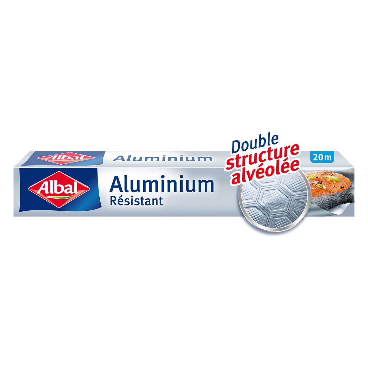 ALBAL - ROULEAU DE PAPIER D\'ALUMINIUM 20M