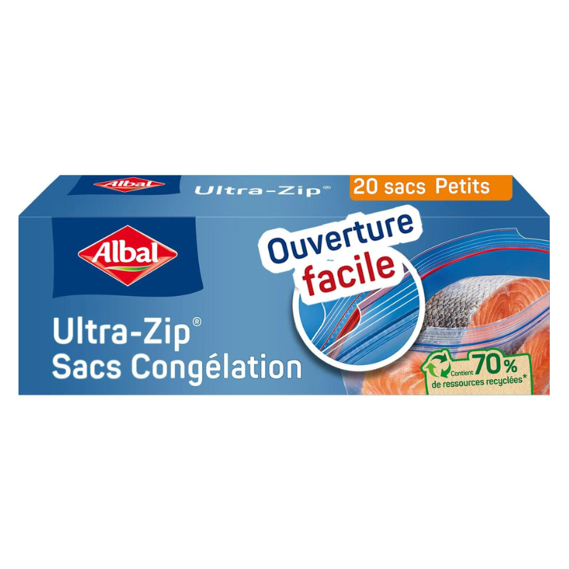 ALBAL - SAC CONGELATION ULTRA ZIP 17 x 17cm paquet de 20