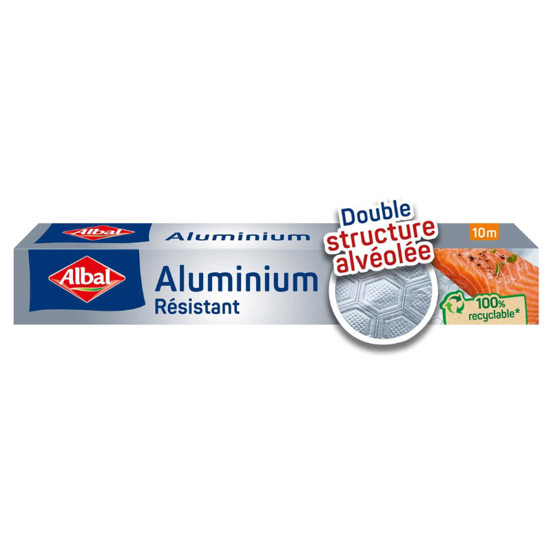 ALBAL - ROULEAU DE PAPIER D\'ALUMINIUM 10M