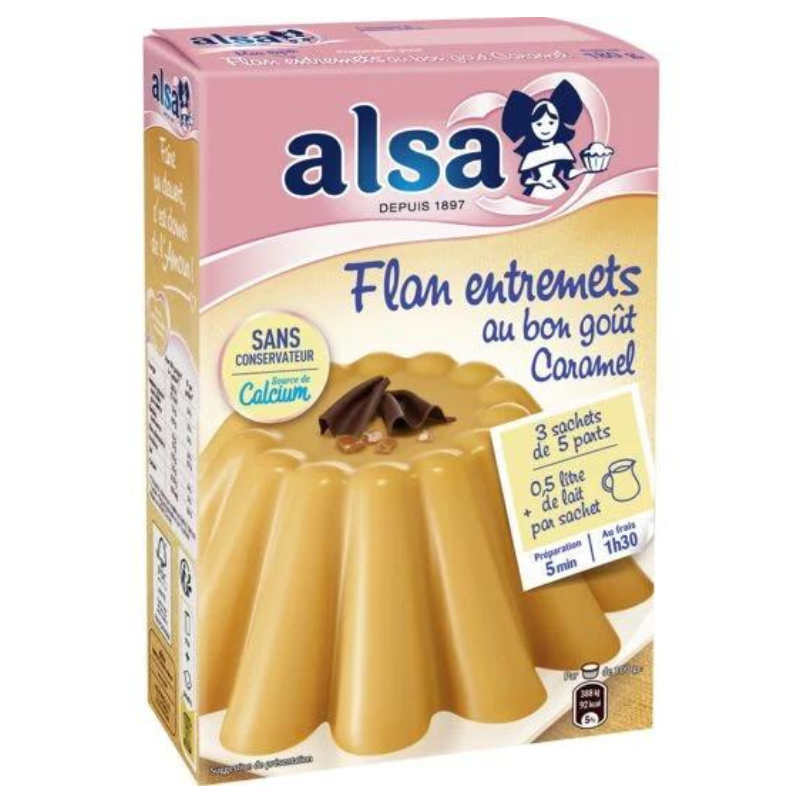 ALSA - PREPARATION POUR FLAN ENTREMET CARAMEL Paquet de 180g