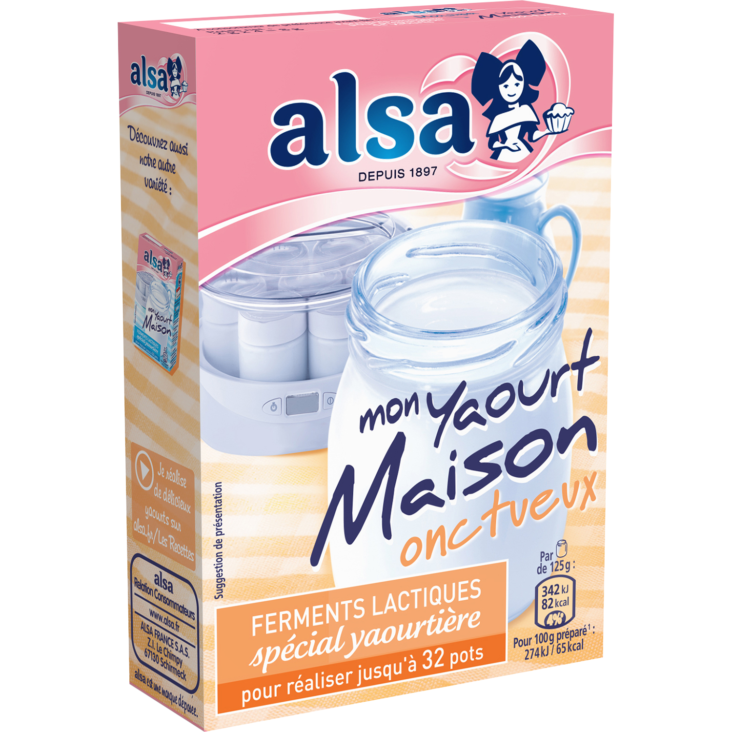 ALSA - FERMENTS LACTIQUES ONCTUEUX SPECIAL YAOURTIERE 4 x 2g