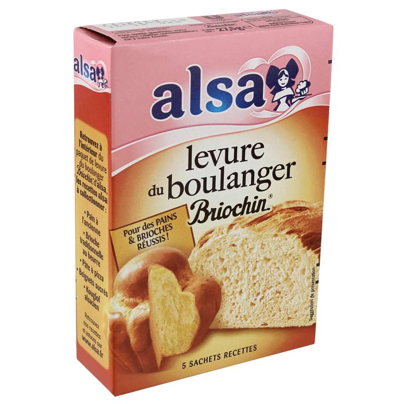ALSA - LEVURE DE BOULANGER POUR PAINS ET BRIOCHES 5 x 5.5g