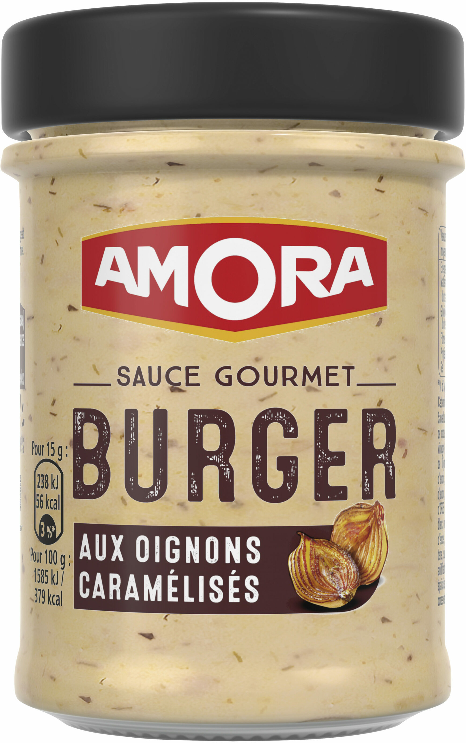 AMORA - SAUCE GOURMET BURGER OIGNONS CARAMELISES Pot de 188g