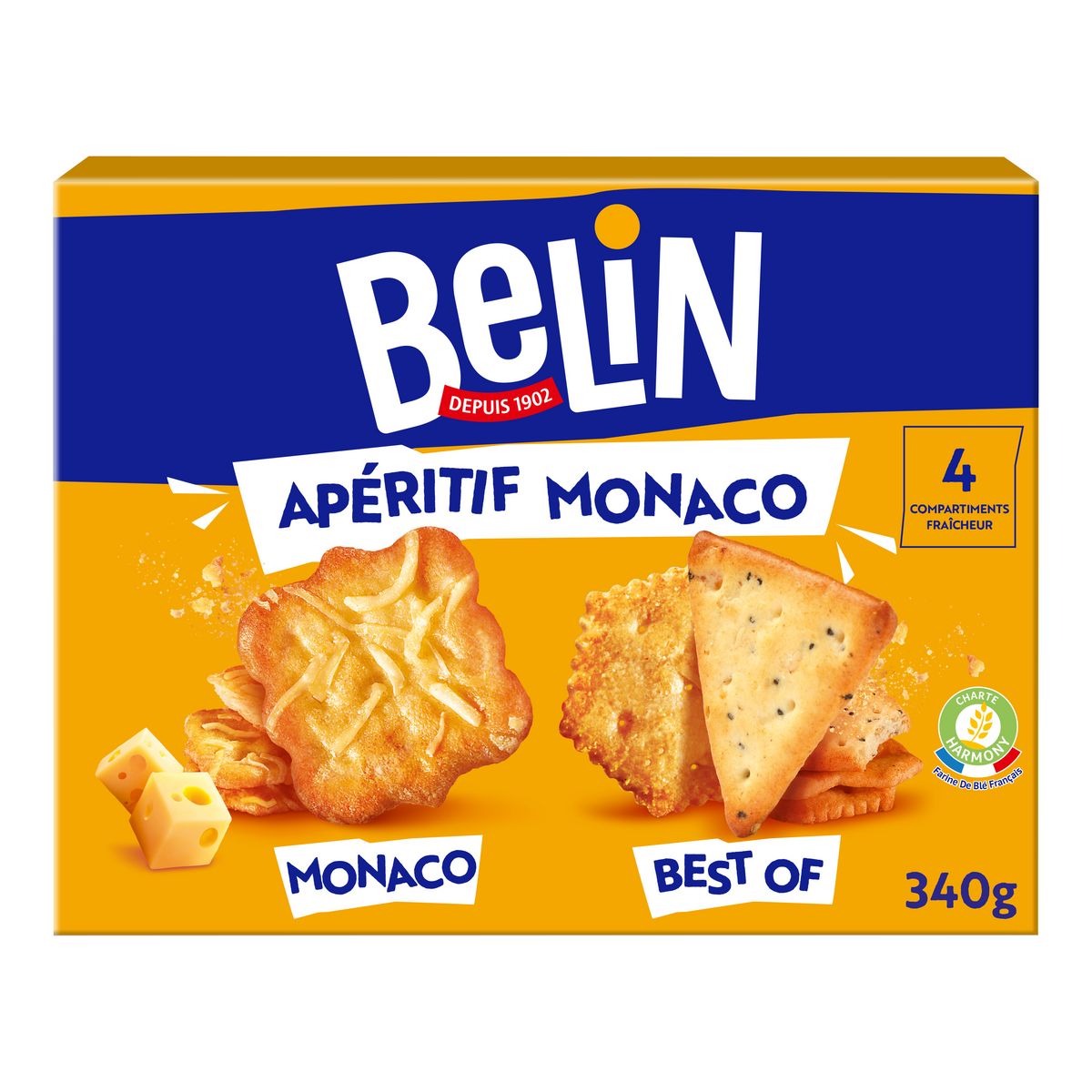 BELIN - BISCUITS APERITIF MONACO ASSORTIS Boite de 340g