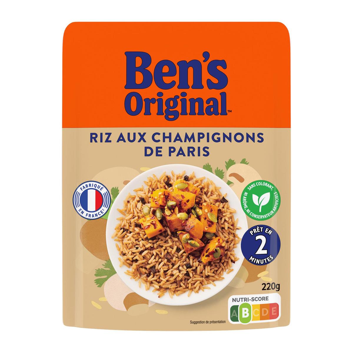 BEN\'S ORIGINAL - RIZ AUX CHAMPIGNONS DE PARIS EXPRESS Sachet de 220g
