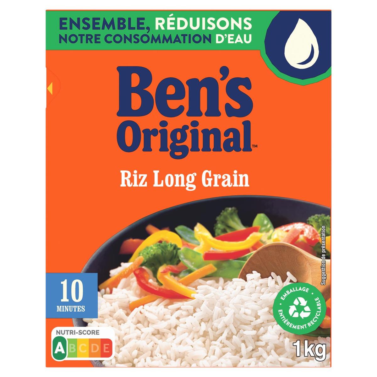 BEN\'S ORIGINAL - RIZ LONG GRAIN 10 minutes Paquet de 1kg