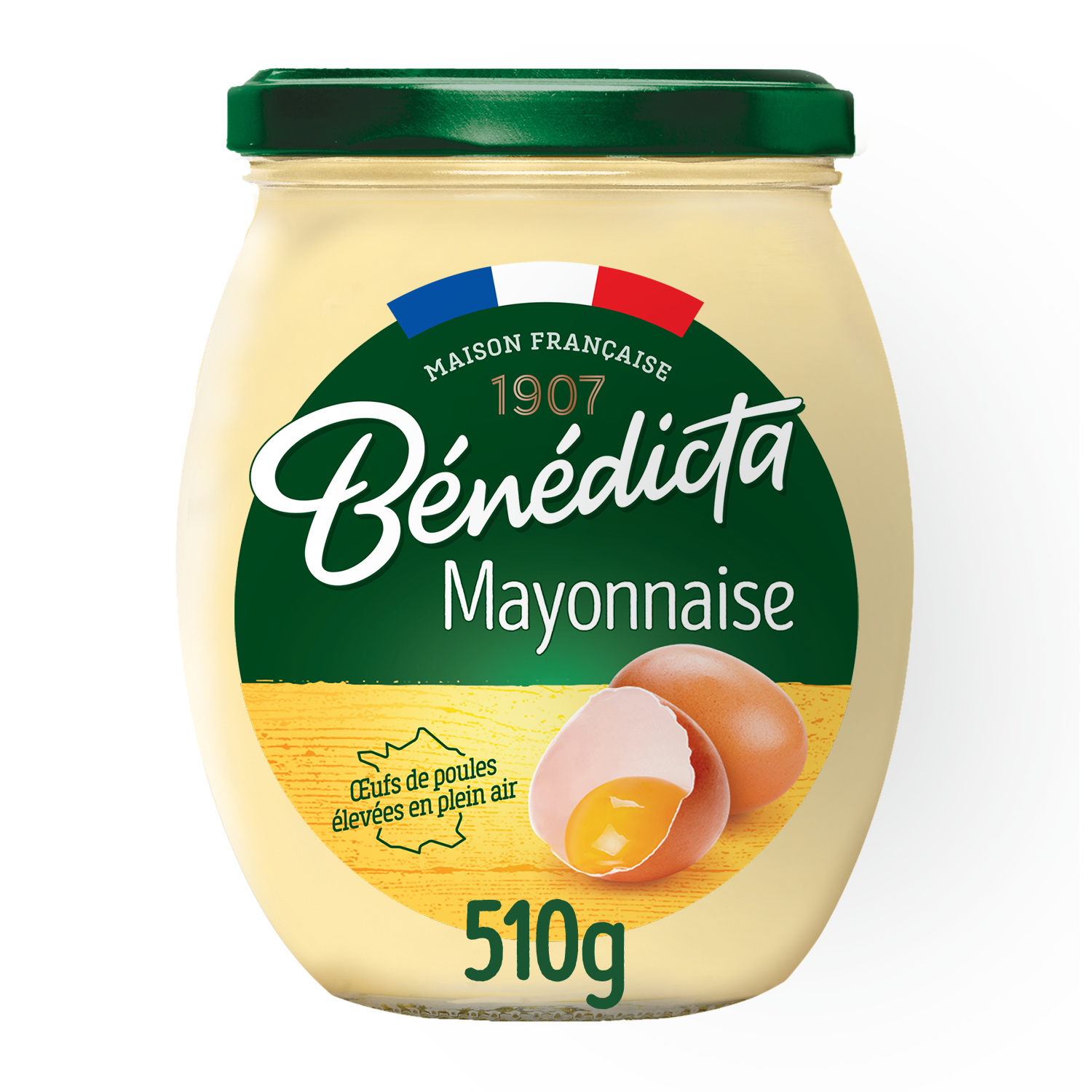 BENEDICTA MAYONNAISE AUX ŒUFS FRAIS Pot de 255g ou 510g Huiles, vinaigres, Condiments