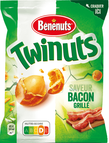 BENENUTS - CACAHUETES GOÛT BACON TWINUTS Paquet de 150g