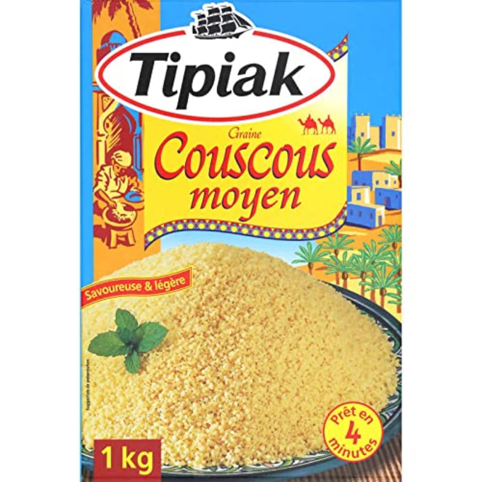 TIPIAK - COUSCOUS GRAIN MOYEN Paquet de 1kg