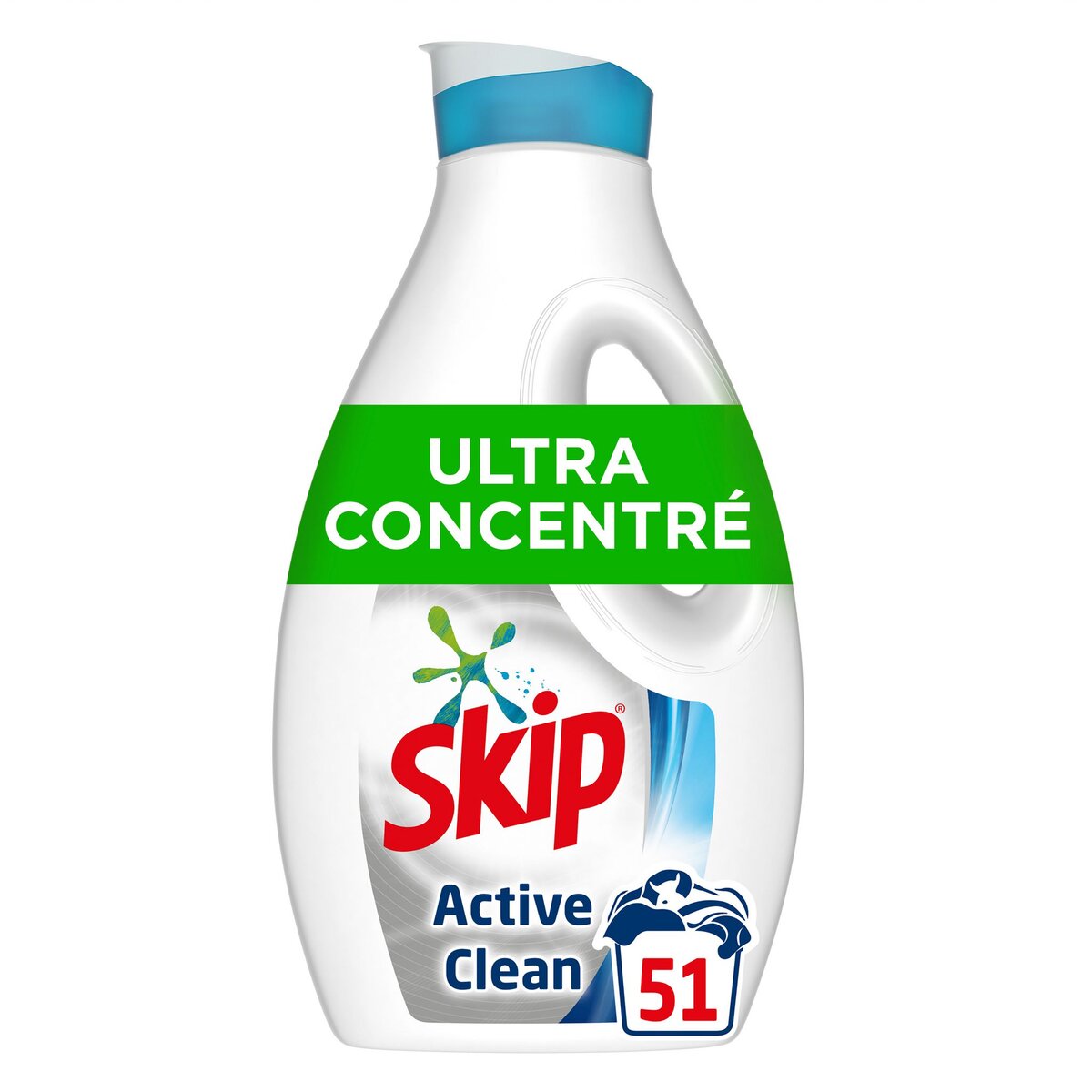 SKIP - LESSIVE LIQUIDE ULTIMATE ACTIVE CLEAN Bidon de 1400ml
