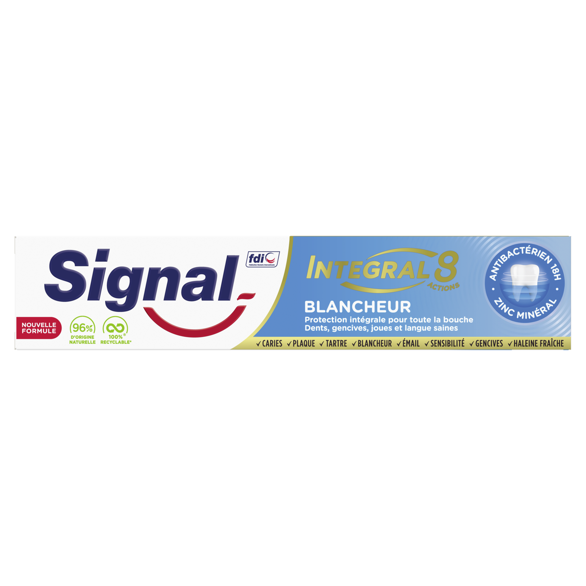 SIGNAL - DENTIFRICE INTEGRAL 8 BLANCHEUR Tube de 75ml