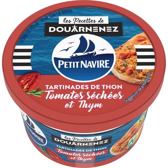 PETIT NAVIRE - TARTINADES DE THON TOMATES SECHEES ET THYM Pot de 125g