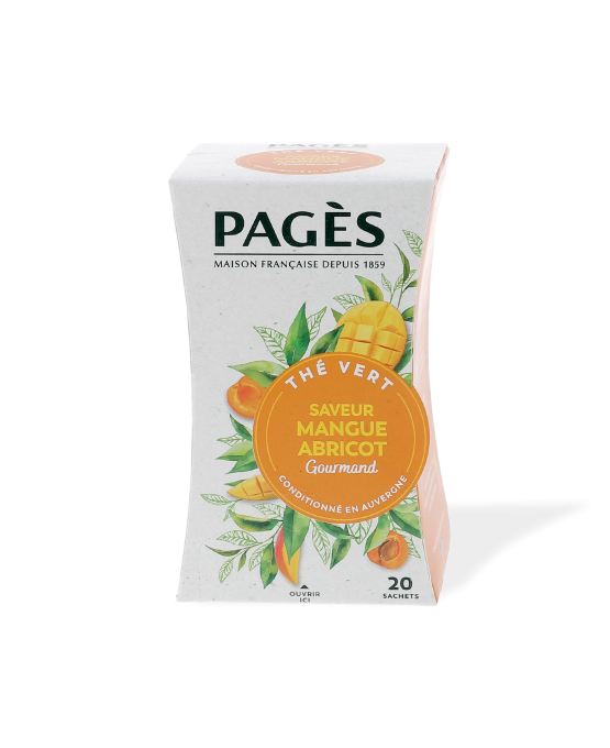 PAGES - THE VERT MANGUE ABRICOT Paquet de 20 sachets