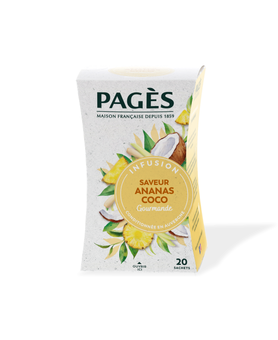 PAGES - INFUSION ANANAS COCO Paquet de 20 sachets