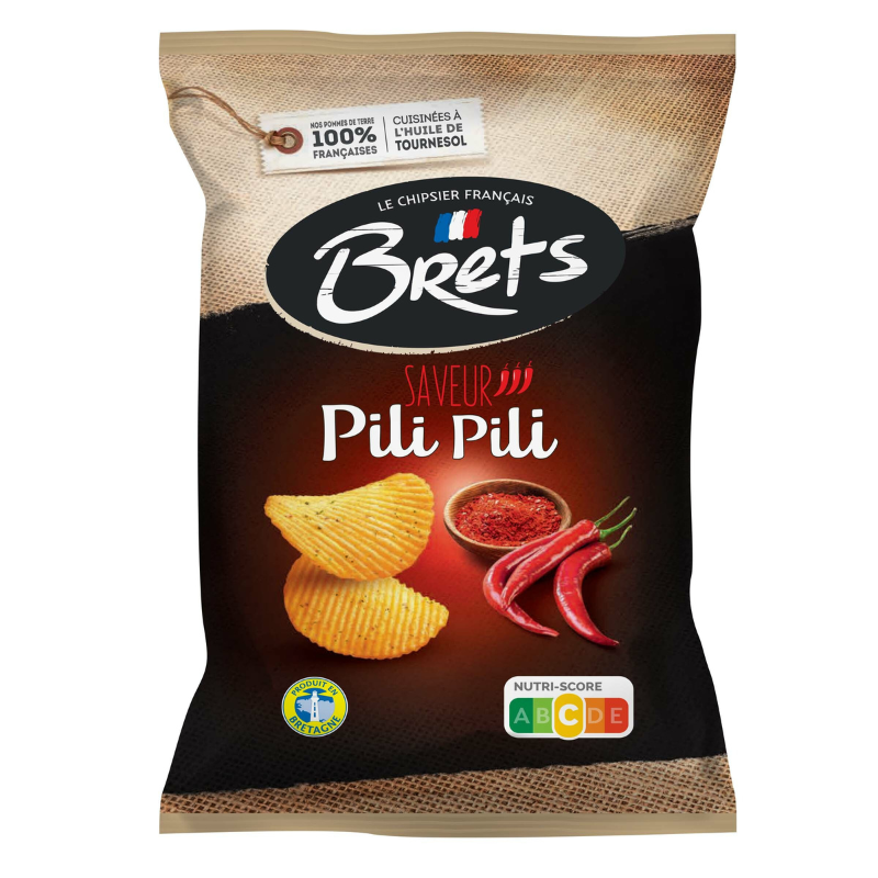 BRET\'S - CHIPS SAVEUR PILI PILI Paquet de 125g