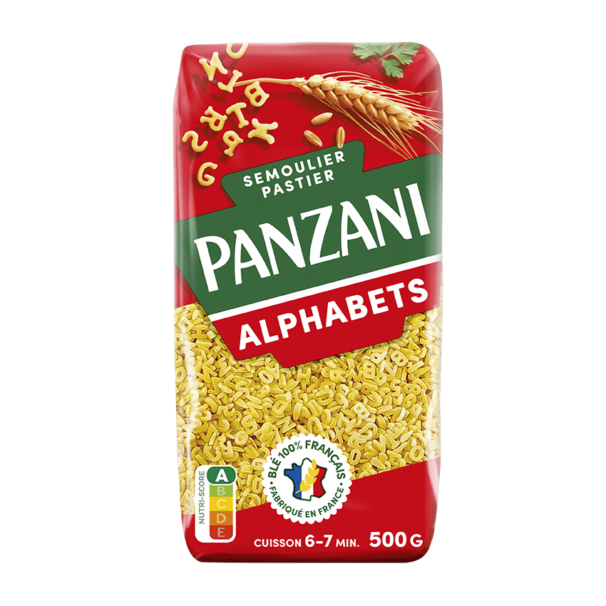 PANZANI - ALPHABET Paquet de 500g