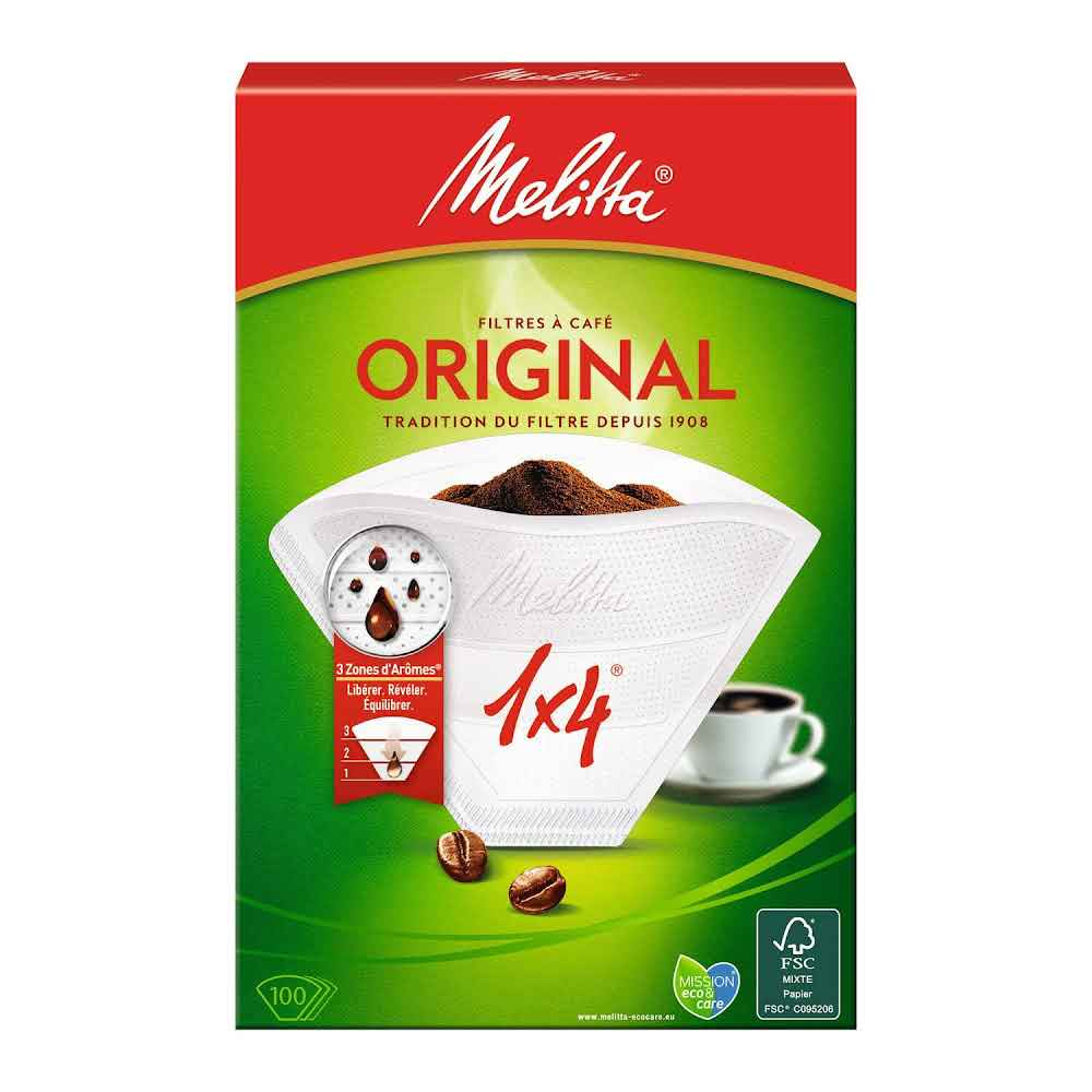 MELITTA - FILTRES A CAFE ORIGINAL 1 X 4 Paquet de 100