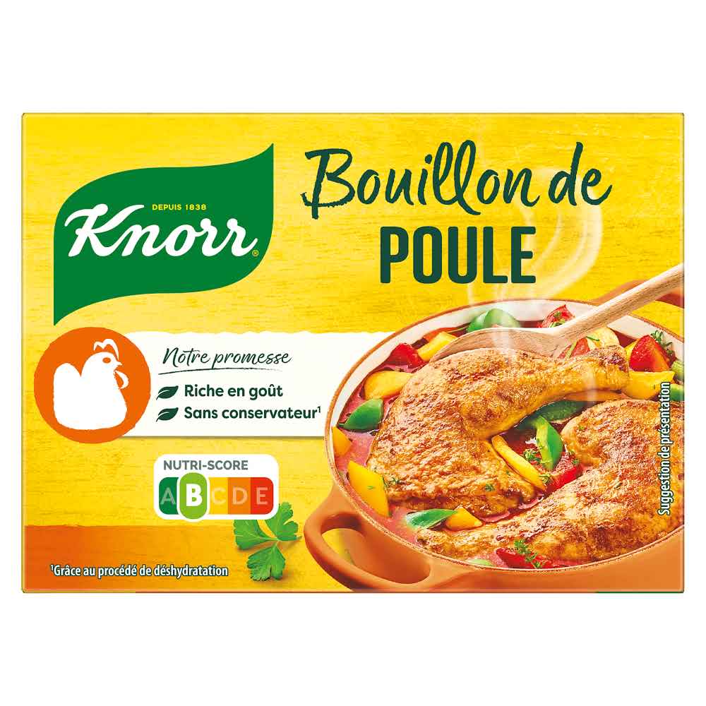 KNORR BOUILLON DE POULE Boite de 15 tablettes Les Sauces chaudes