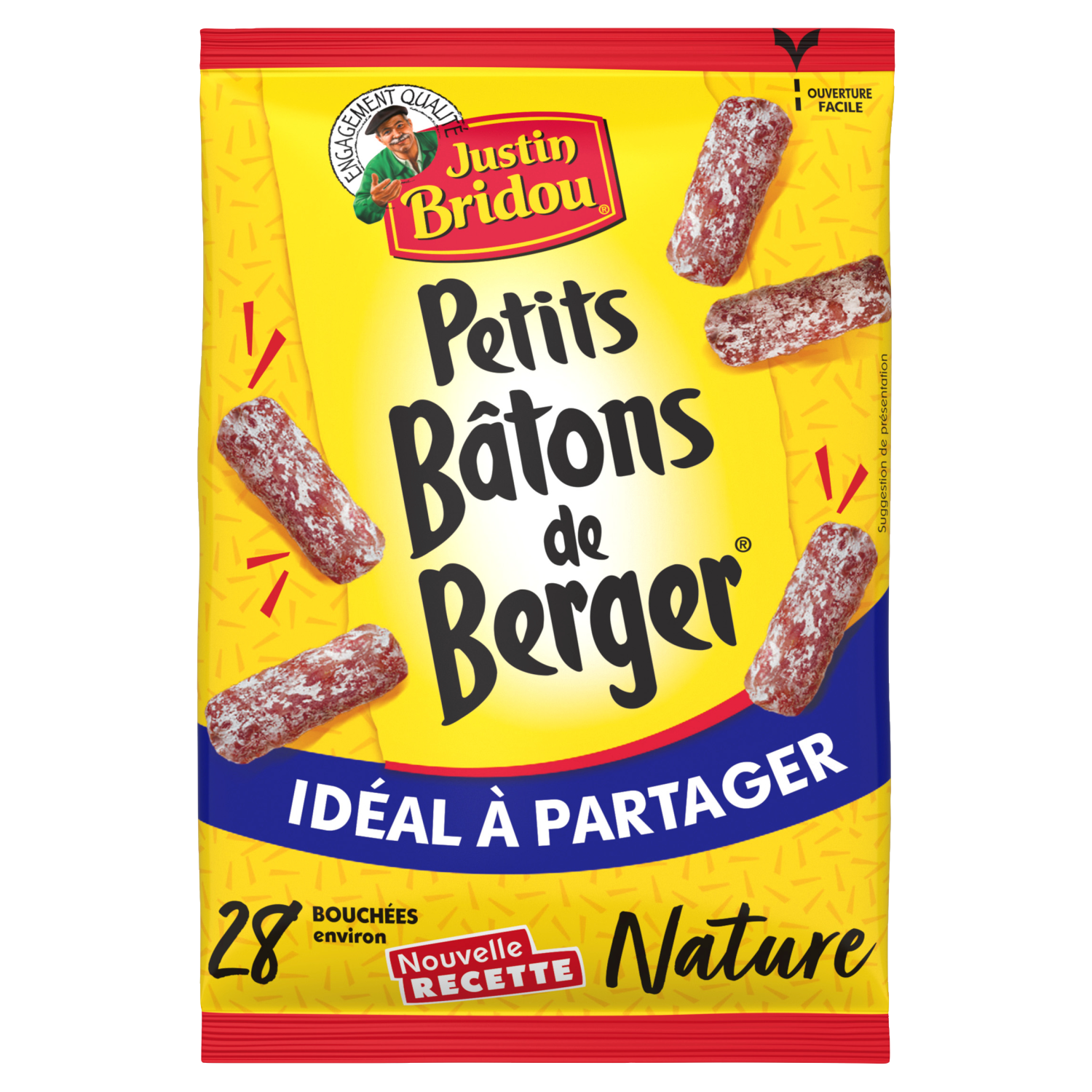JUSTIN BRIDOU - PETITS BÂTONS DE BERGER A PARTAGER Paquet de 160g