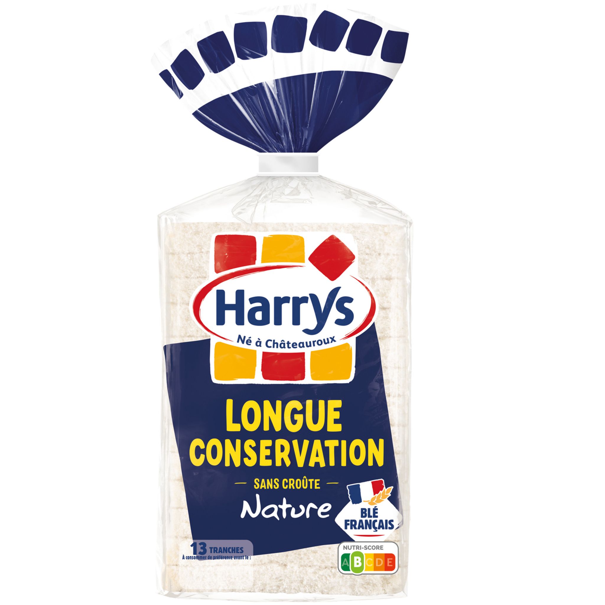 HARRYS - PAIN DE MIE NATURE LONGUE CONSERVATION SANS CROÛTE 13 tranches - 325g